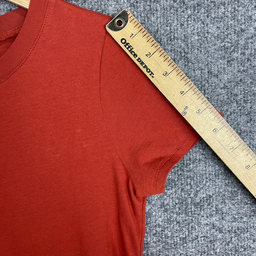 NEW Madewell T-Shirt  XXS Burnt Orange New Crew Neck Short Sleeve Cotton Tee